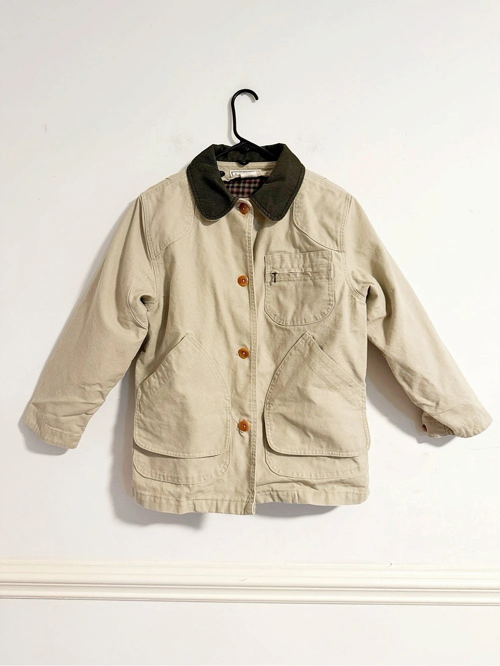 L.L. Bean Vintage Primaloft Plaid Lined Canvas Field Jacket Size Small